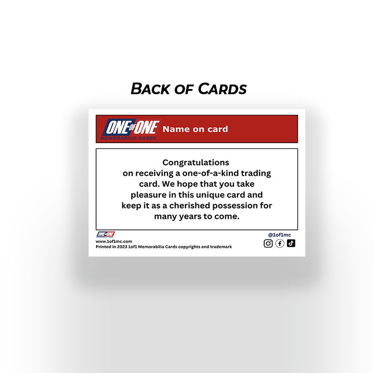 Sports team card printing services