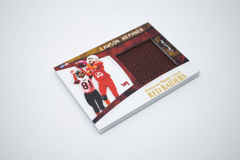Custom football trading cards — true 1 of 1 collectibles with NFL-style memorabilia relics