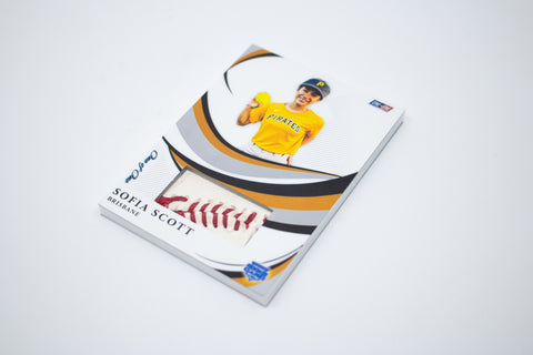 Custom relic cards — true 1 of 1 trading cards with real memorabilia material embedded